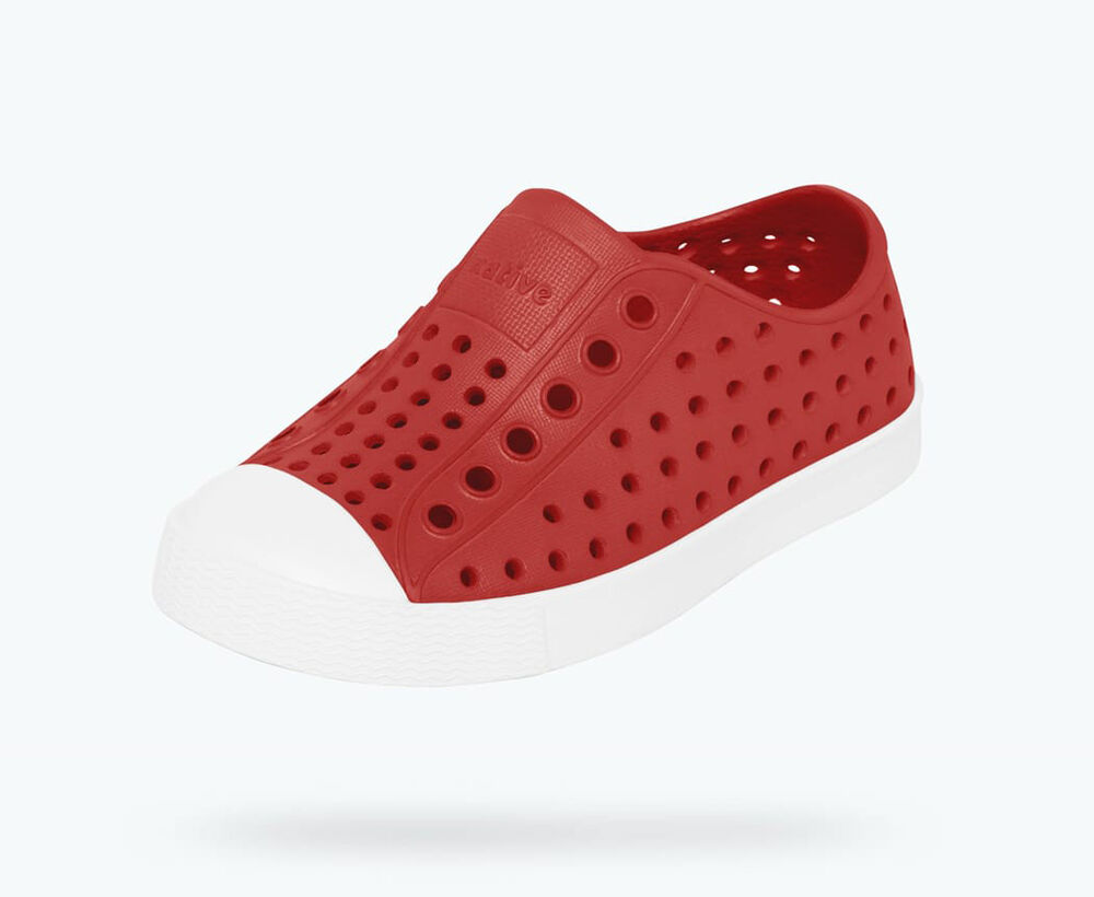 NATIVE Jefferson Child Shoes Torch Red/Shell White