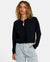 RVCA Women's Brady Cardigan Sweater Black Women's Sweaters RVCA 