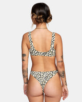 RVCA June Bloom Reversible Bralette Bikini Top Women's Rvca Black Women's Bikini Bottoms RVCA 