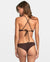 RVCA Women's Solid Shimmer Crossback Bikini Top Java Women's Bikini Tops RVCA 