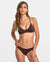 RVCA Women's Solid Shimmer Crossback Bikini Top Java Women's Bikini Tops RVCA 