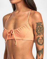 RVCA Women's Wide Rib Crossback Bikini Top Lilikoi Women's Bikini Tops RVCA 