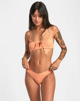 RVCA Women's Wide Rib Crossback Bikini Top Lilikoi Women's Bikini Tops RVCA 