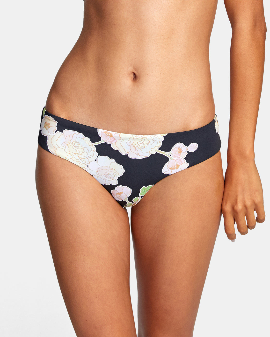 RVCA Rose Boyshort Bikini Bottom Women's Rvca Black Women's Bikini Bottoms RVCA 