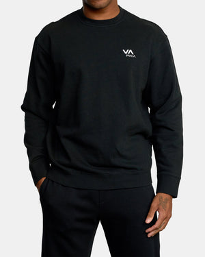 RVCA VA Essential Crewneck Sweatshirt Black Men's Crewnecks RVCA 
