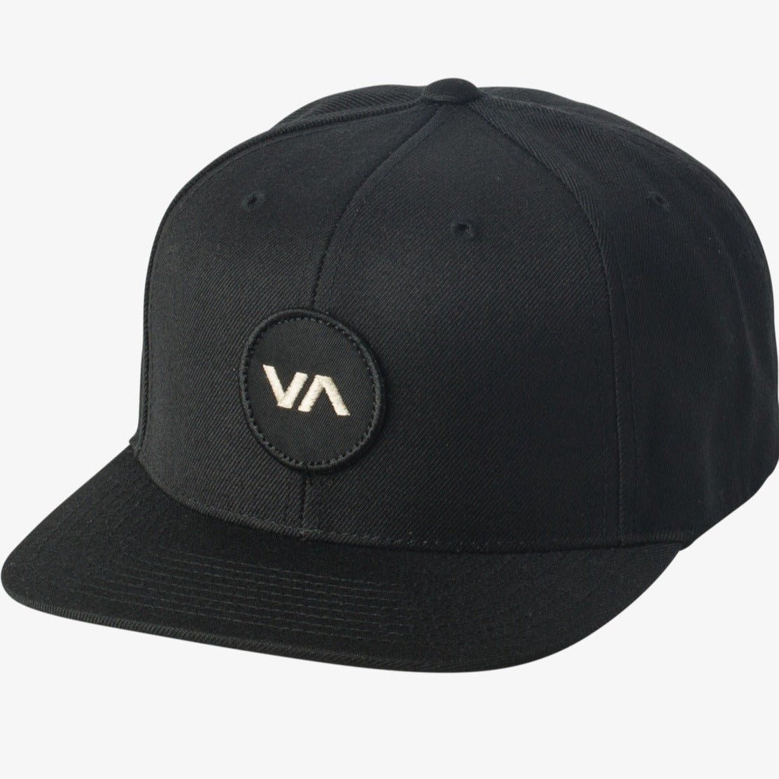 RVCA VA Patch Snapback Hat Black Men's Hats RVCA 