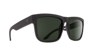 SPY Discord Soft Matte Black - HD Plus Grey Green Sunglasses