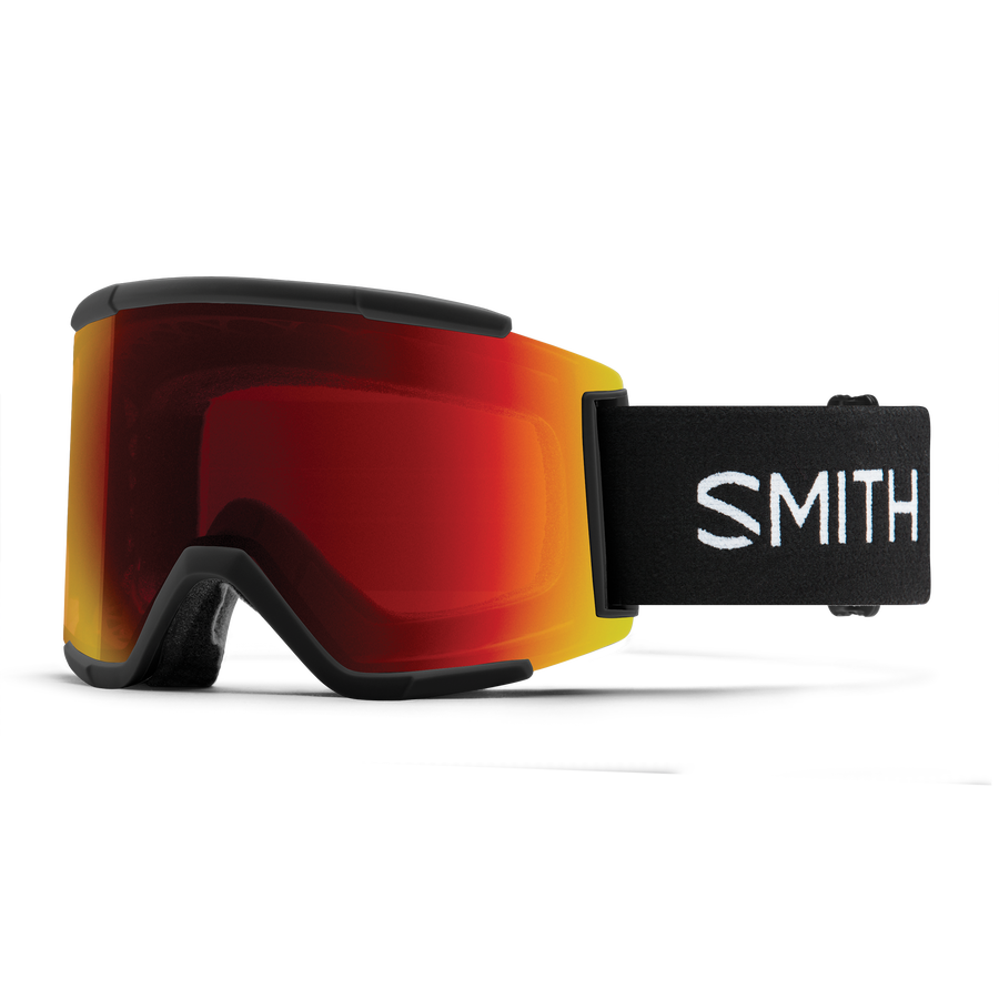 SMITH Squad XL Black - ChromaPop Sun Red Mirror + ChromaPop Storm Yellow Flash Snow Goggle