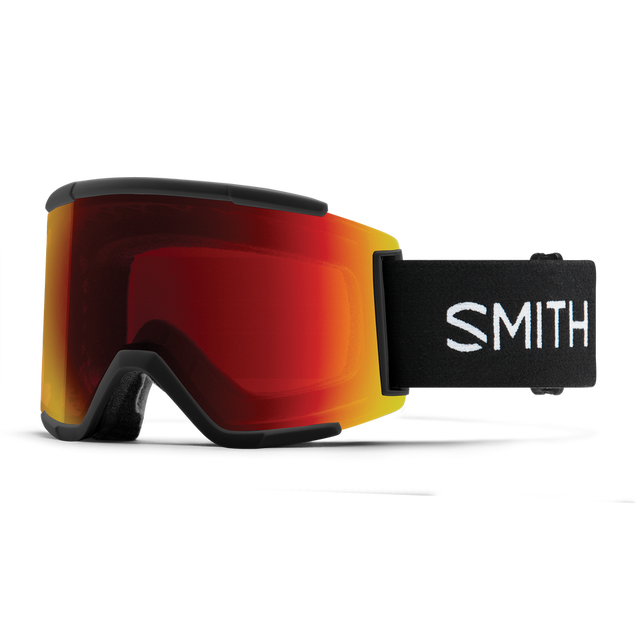 SMITH Squad XL Black - ChromaPop Sun Red Mirror + ChromaPop Storm Yellow Flash Snow Goggle