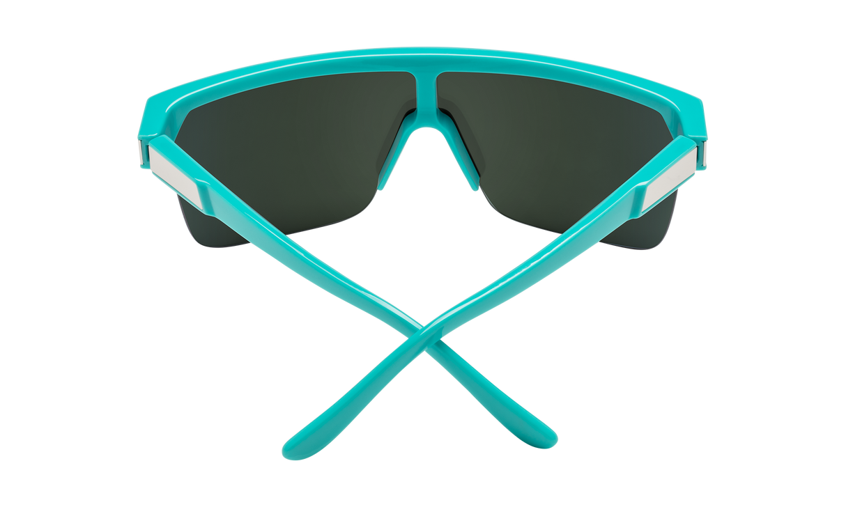 SPY Flynn 5050 Teal - HD Plus Grey Green With Pink Spectra Mirror Sunglasses