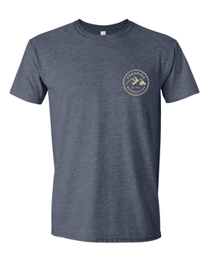 FREERIDE Mountain Badge T-Shirt Grey Blue MENS APPAREL - Men's Short Sleeve T-Shirts Freeride 