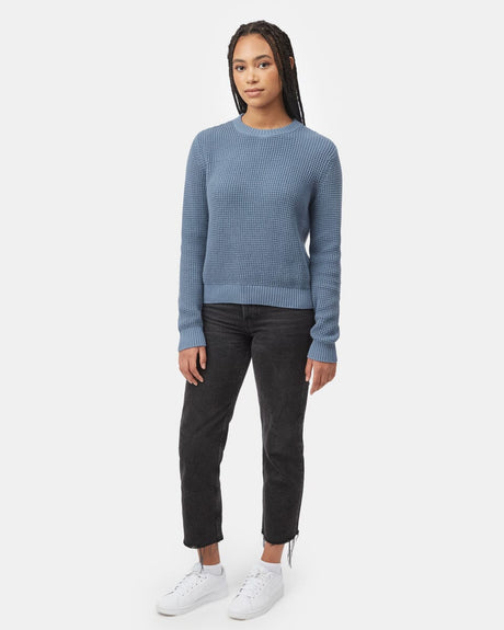 TENTREE Women's Highline Crewneck Sweater Vintage Blue Women's Crewnecks Tentree 