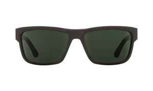 SPY Frazier Black - Happy Grey Green Polarized Sunglasses