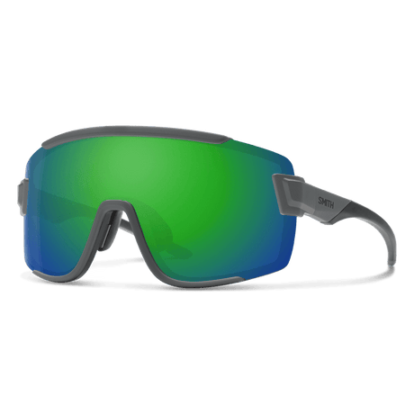 SMITH Wildcat Matte Cement - ChromaPop Green Mirror Sunglasses Sunglasses Smith 