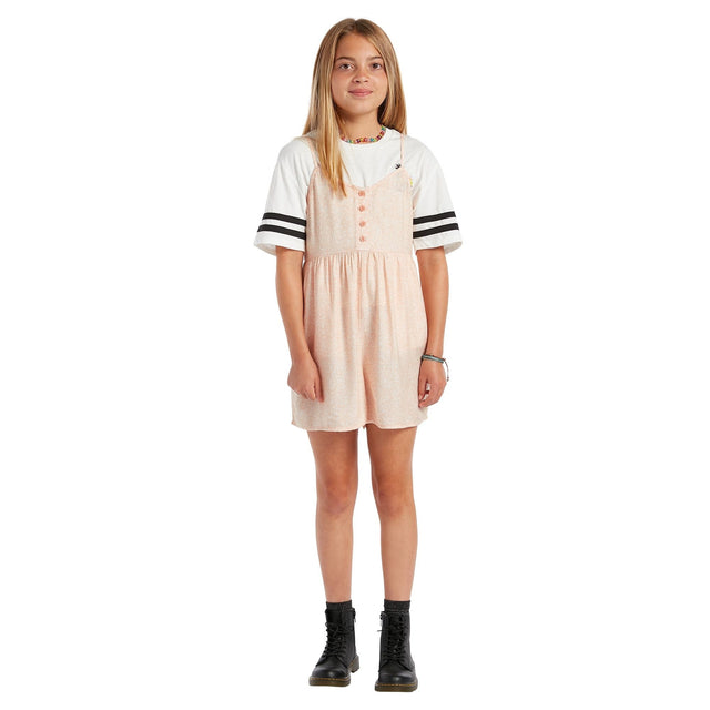 VOLCOM Static Bloom Romper Girls Hazy Pink Girl's Dresses and Skirts Volcom 