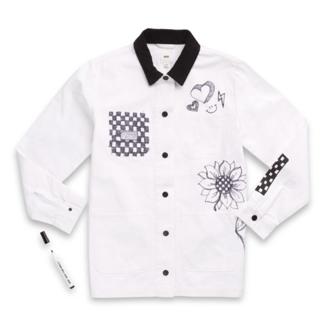 VANS Make Me Your Own Drill Chore Coat Women's WOMENS APPAREL - Women's Street Jackets Vans 