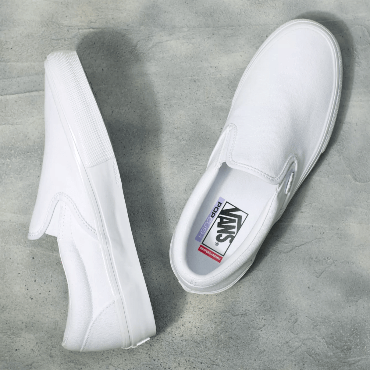 VANS Skate Slip-On Shoes True White Men's Skate Shoes Vans 