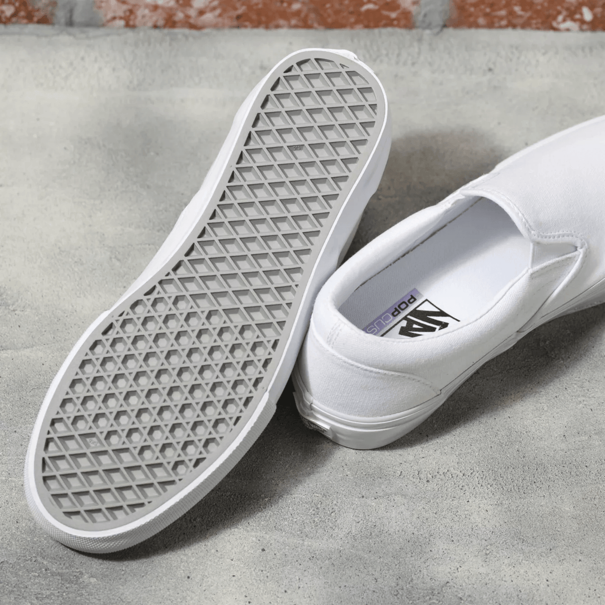 VANS Skate Slip-On Shoes True White Men's Skate Shoes Vans 