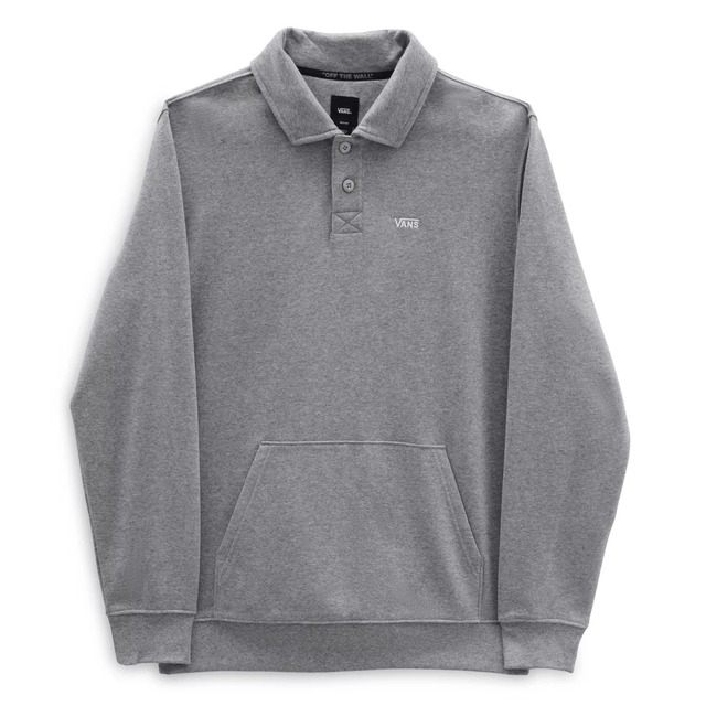 VANS Not Preppy Polo Fleece Cement Heather Men's Sweaters Vans M 