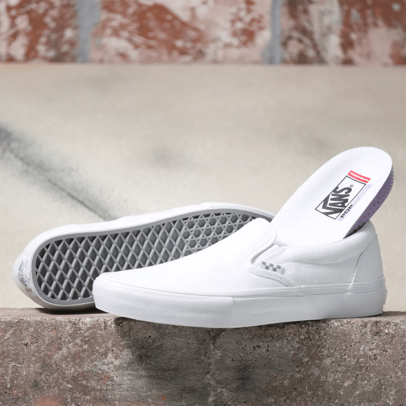 VANS Skate Slip On Shoes True White Freeride Boardshop