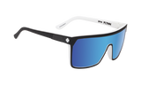 SPY Flynn Whitewall - HD Plus Grey Green With Light Blue Spectra Mirror Sunglasses