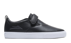 LAKAI Riley 2 Velcro Strap Shoes Black Leather FOOTWEAR - Men's Skate Shoes Lakai 