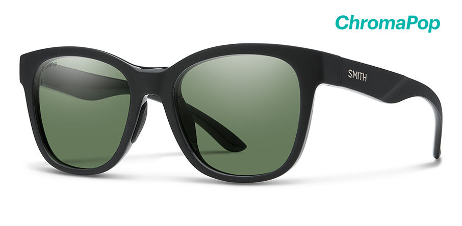 SMITH Caper Matte Black - ChromaPop Grey Green Polarized Sunglasses