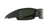SPY General Soft Matte Black - HD Plus Grey Green Sunglasses