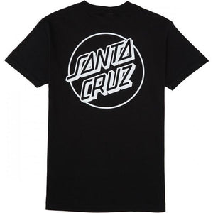 SANTA CRUZ Opus Dot T-Shirt Black/White MENS APPAREL - Men's Short Sleeve T-Shirts Santa Cruz 