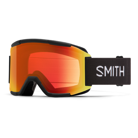 SMITH Squad Black - ChromaPop Everyday Red Mirror + Yellow Snow Goggle