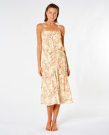 RIP CURL Playa Bella Midi Dress Women's Light Yellow Women's Dresses Rip Curl 