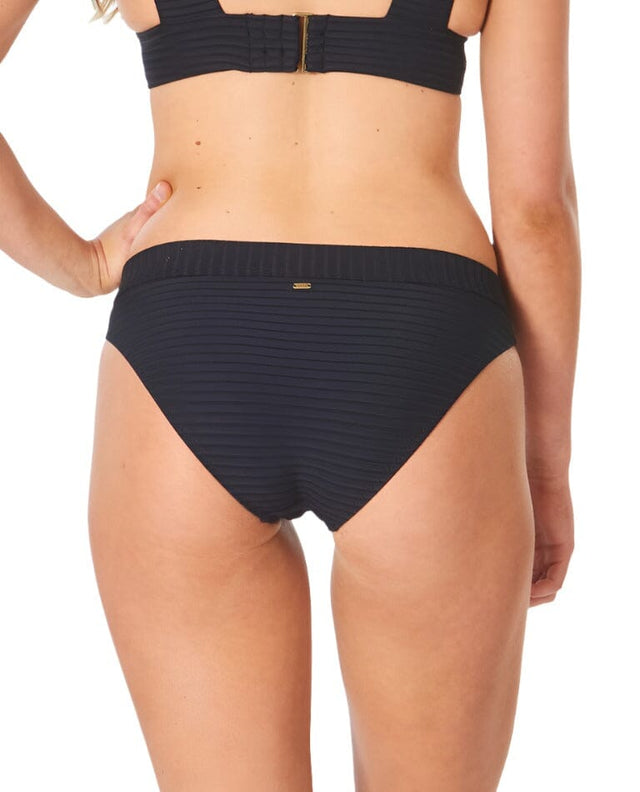 RIP CURL Women's Premium Surf Full Bikini Bottom Black Women's Bikini Bottoms Rip Curl S 