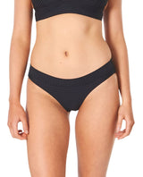 RIP CURL Women's Premium Surf Full Bikini Bottom Black Women's Bikini Bottoms Rip Curl 