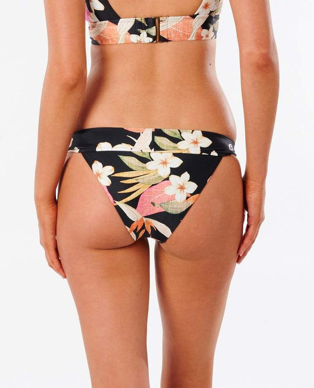 RIP CURL North Shore Mirage Cheeky Bikini Bottom Women's Black WOMENS APPAREL - Women's Swimwear Bottoms Rip Curl 