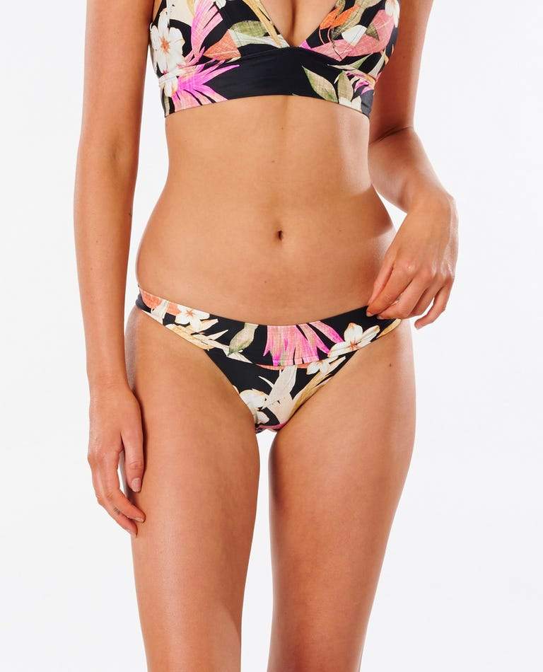 RIP CURL North Shore Mirage Cheeky Bikini Bottom Women's Black WOMENS APPAREL - Women's Swimwear Bottoms Rip Curl 