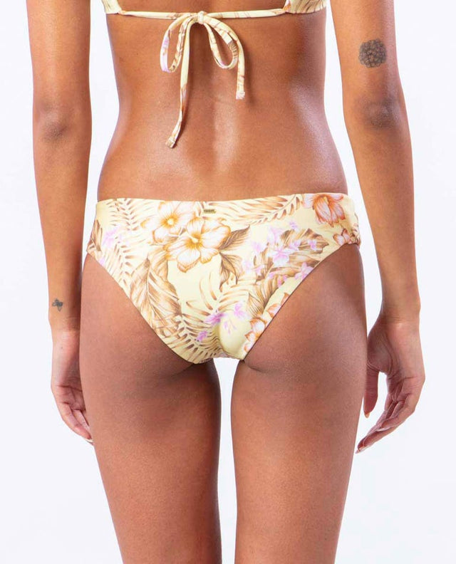 RIP CURL Playa Bella Cheeky Coverage Hipster Bikini Bottom Women's Light Yellow Women's Bikini Bottoms Rip Curl S 