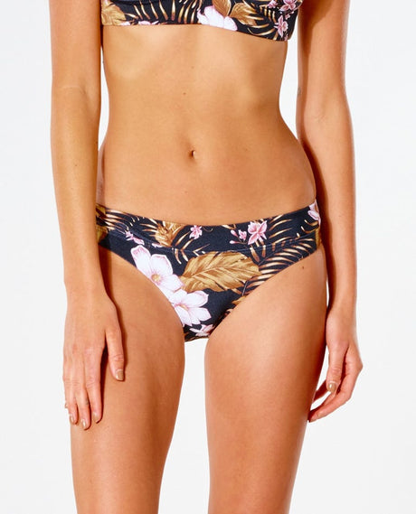 RIP CURL Playa Bella Full Coverage Bikini Bottom Women's Black Women's Bikini Bottoms Rip Curl 