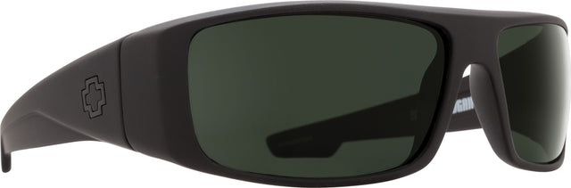 SPY Logan Soft Matte Black - Happy Grey Green Sunglasses SUNGLASSES - Spy Sunglasses Spy 