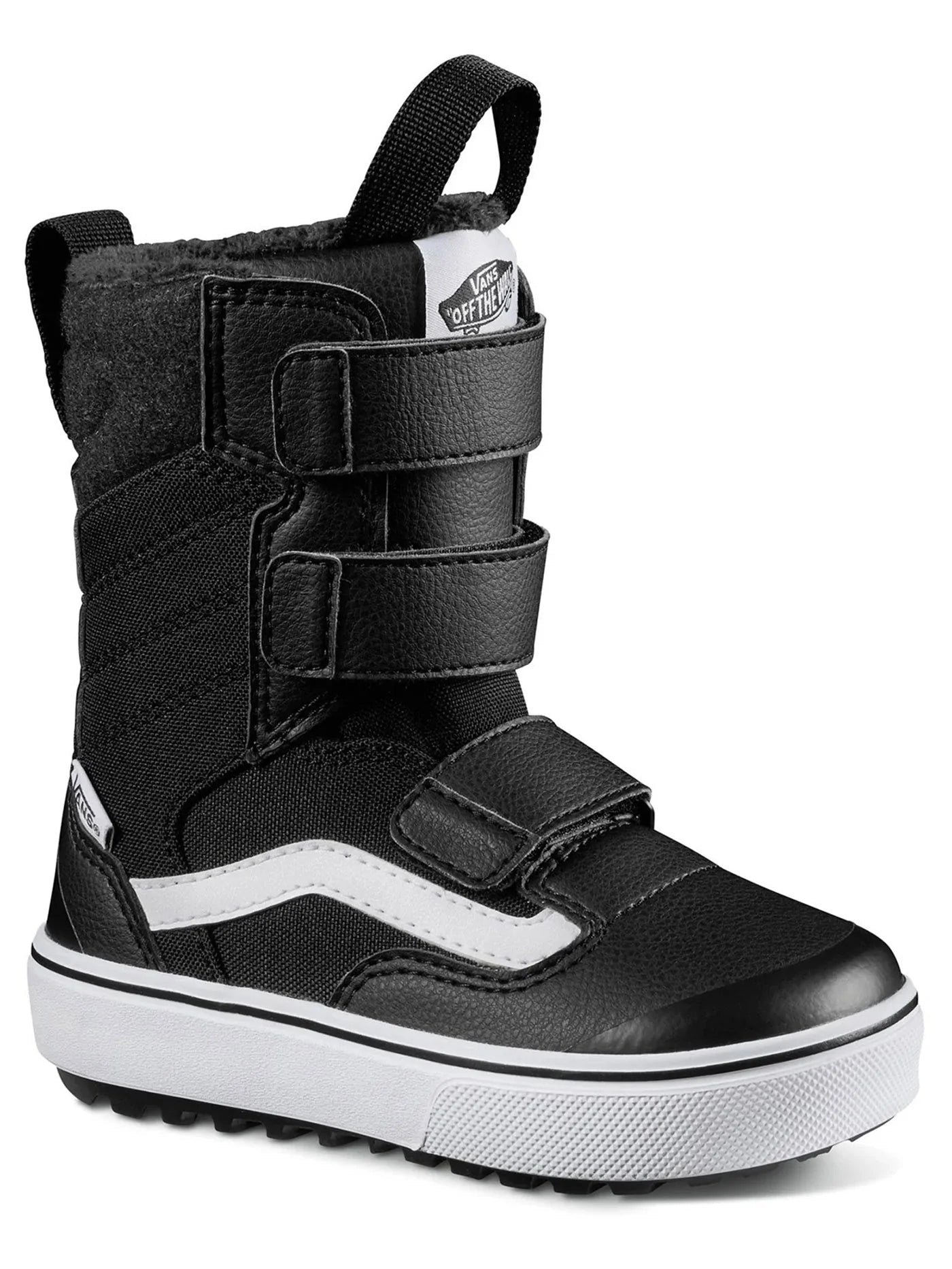 VANS Kids Juvie Mini Snowboard Boots Black/White 2023 Youth Snowboard Boots Vans 