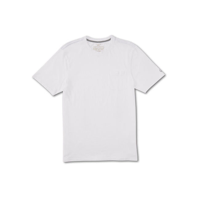 VOLCOM Solid T-Shirt White Men's Short Sleeve T-Shirts Volcom 