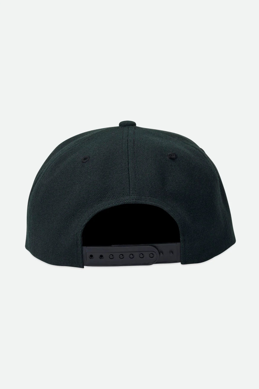 BRIXTON Alpha Square MP Snapback Hat Black/Black Men's Hats Brixton 