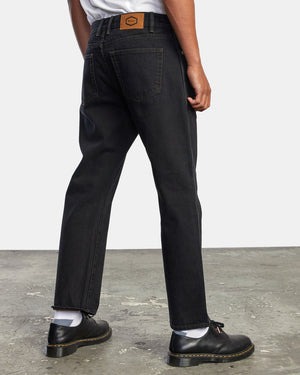 RVCA New Dawn Straight Fit Denim Jeans Vintage Black Men's Denim RVCA 