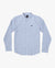 RVCA That'll Do Stretch Long Sleeve Button Up Shirt Oxford Blue MENS APPAREL - Men's Long Sleeve Button Up Shirts RVCA S 