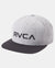 RVCA RVCA Twill II Snapback Hat Heather Grey/Black Men's Hats RVCA 