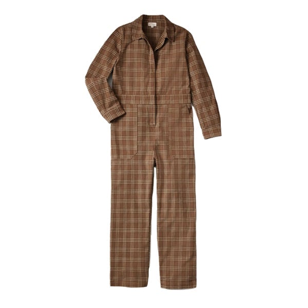 BRIXTON Mersey Coveralls Women's Washed Brown/Black Women's Rompers & Jumpsuits Brixton S 