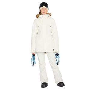 VOLCOM Women's Shadow Insulated Snowboard Jacket Off White 2023 Women's Snow Jackets Volcom 