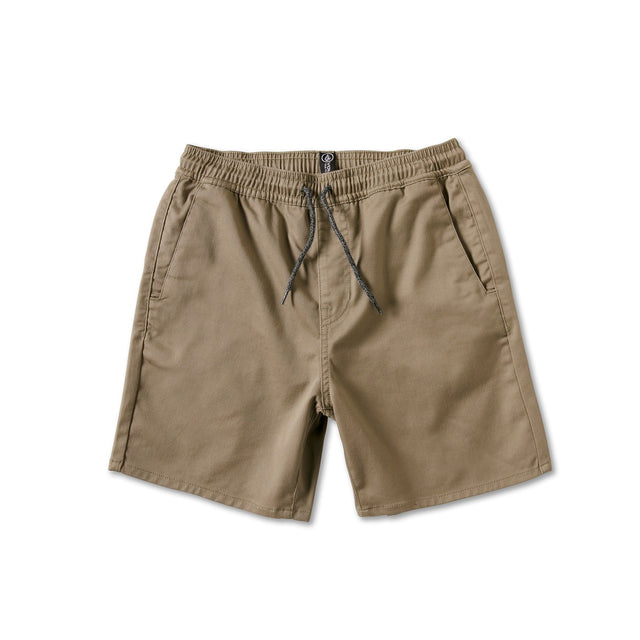 VOLCOM Frickin Elastic Waist 15" Shorts Boys Khaki KIDS APPAREL - Boy's Walkshorts Volcom M 