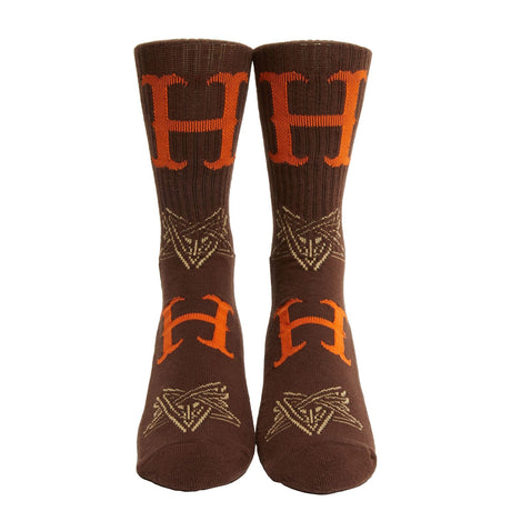 HUF x Thrasher Duality Sock Chocolate Men's Socks huf 
