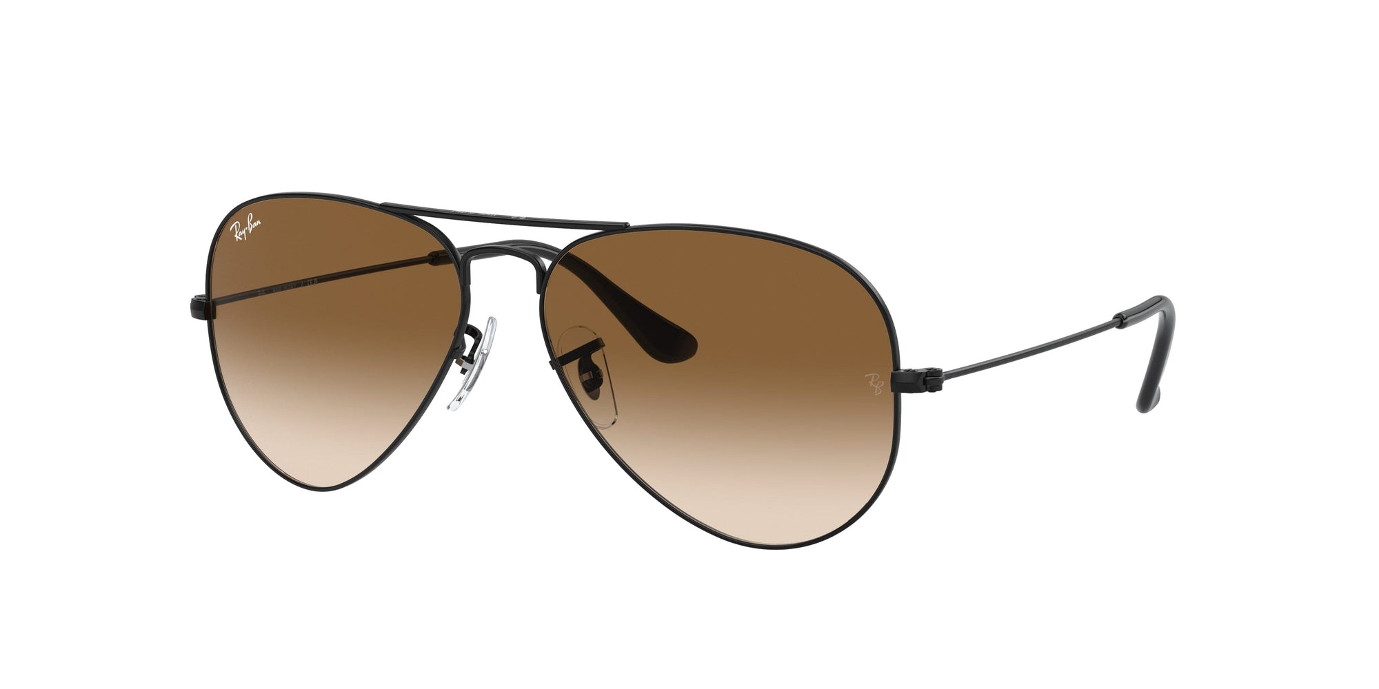 RAY-BAN Aviator Large Black - Brown Gradient Sunglasses Sunglasses Ray-Ban 