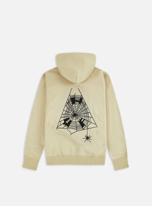 HUF Tangled Web Triple Triangle Pullover Hoodie Sand Men's Pullover Hoodies huf 